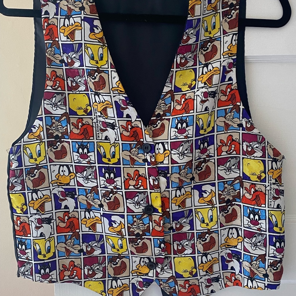 Vintage 1994 Looney Tunes Vest, Size S/M , Multi Colored